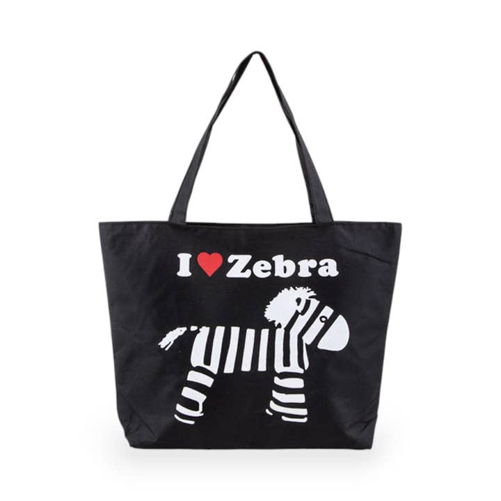 J'AIME le sac fourre-tout ZEBRA Fashion pour la vente par LA Jewelry Plaza