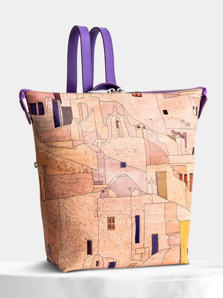 Convertible kurken rugzak Griekenland voor wholesale door StudioCork