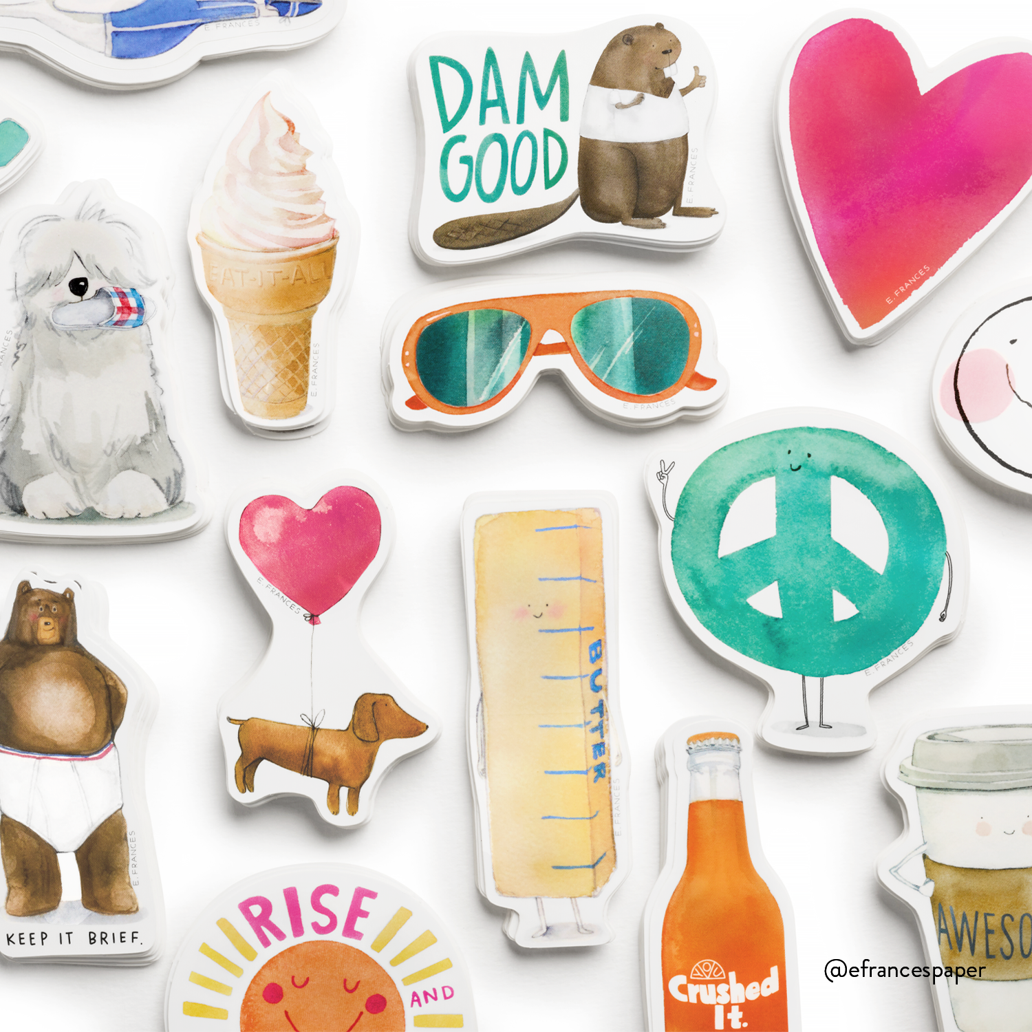 E. Frances Paper - Wholesale Sticker - Crushed It Sticker2