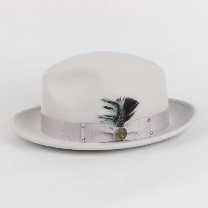 The Ayden Fedora | Fine Australian Wool Fedora Hat | Winter White for wholesale by Steven Land
