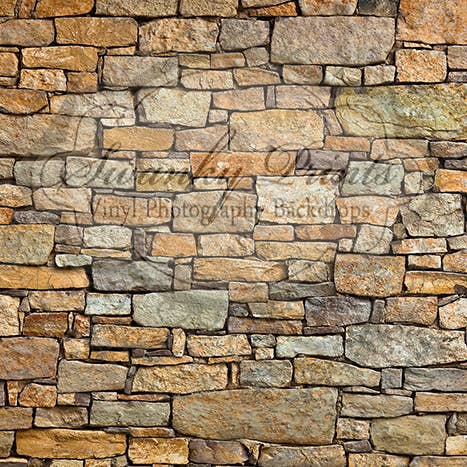 LARGE 9ft x 7ft Vinyl Backdrop multi stone wall /Photography for wholesale by Swanky Prints