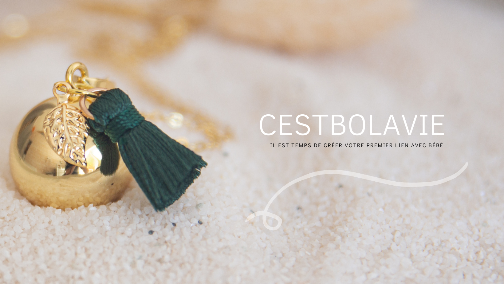 CESTBOLAVIE - Wholesale Halskettinghanger - Cancún zwangerschapsbola verguld 18 mm2