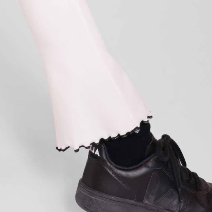 Infantium Victoria - Wholesale Fashion Leggings - Kids - White Flare Leggings2