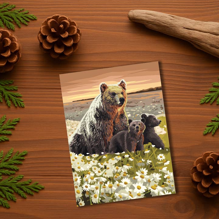 Aimant en bois • Fidélité de l'ours • Mentionnez votre aimant pour la vente par WE Travel Art