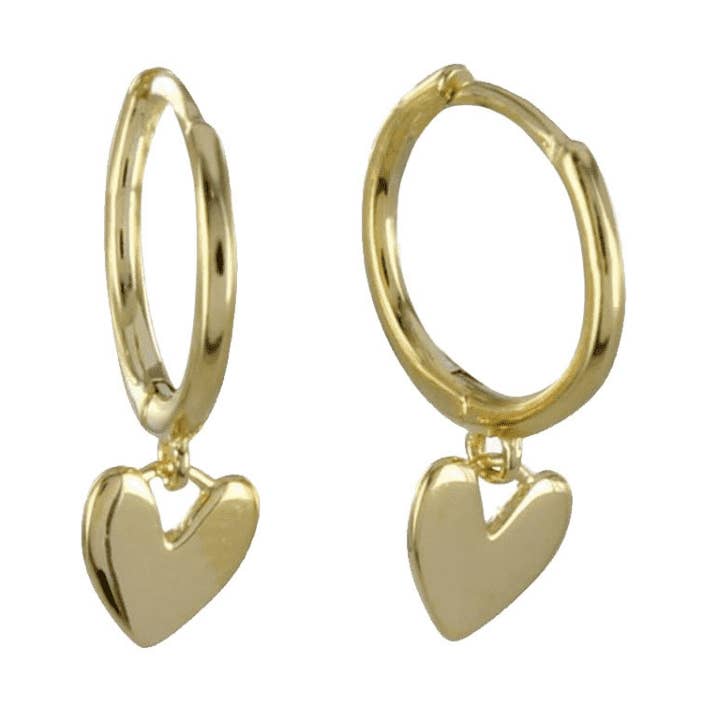 Orecchini cuore dormiente - oro per la vendita all'ingrosso da parte di About.me Jewellery