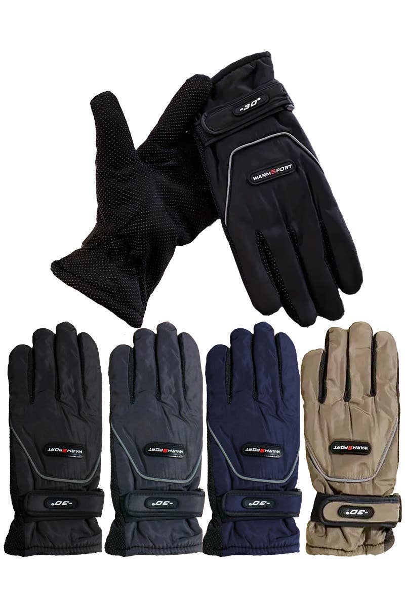 ASSORTI Gants de ski chauds à logo sport neutre foncé pour hommes en vente sur Faire