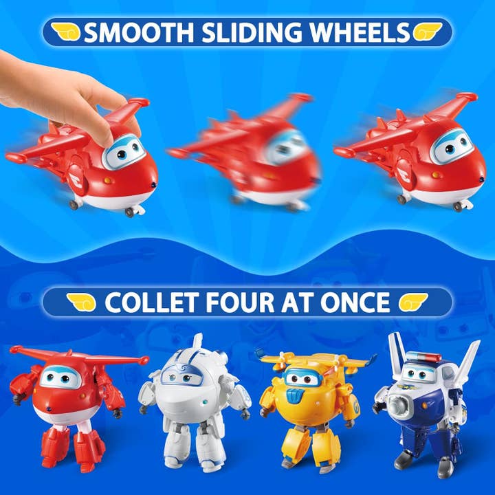 Alpha Toys - Wholesale Toy Plane - Kids - Super Wings 5" Transformers Toys 4-Pack Action Figure Robot5