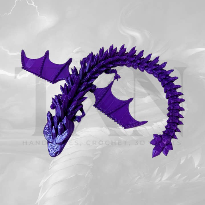 3D Printed Dragon Figurine – Articulated Poseable Fantasy for wholesale by Crochet By TxN