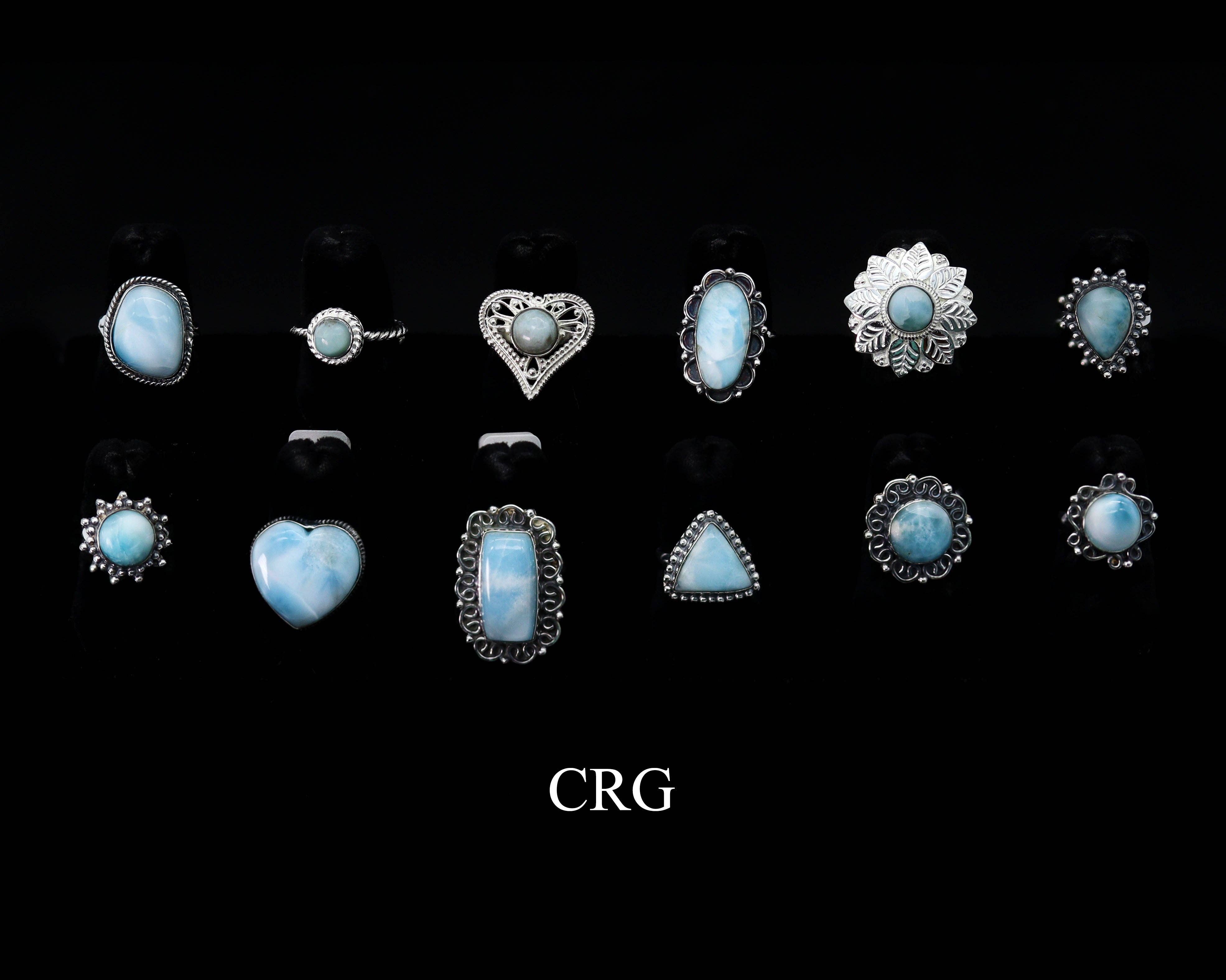 Crystal River Gems LLC - Wholesale Single Stone/Solitaire Ring - 50 Gram Lot - MIXED STONES Sterling Silver 925 Gemstone Rings Wholesale3