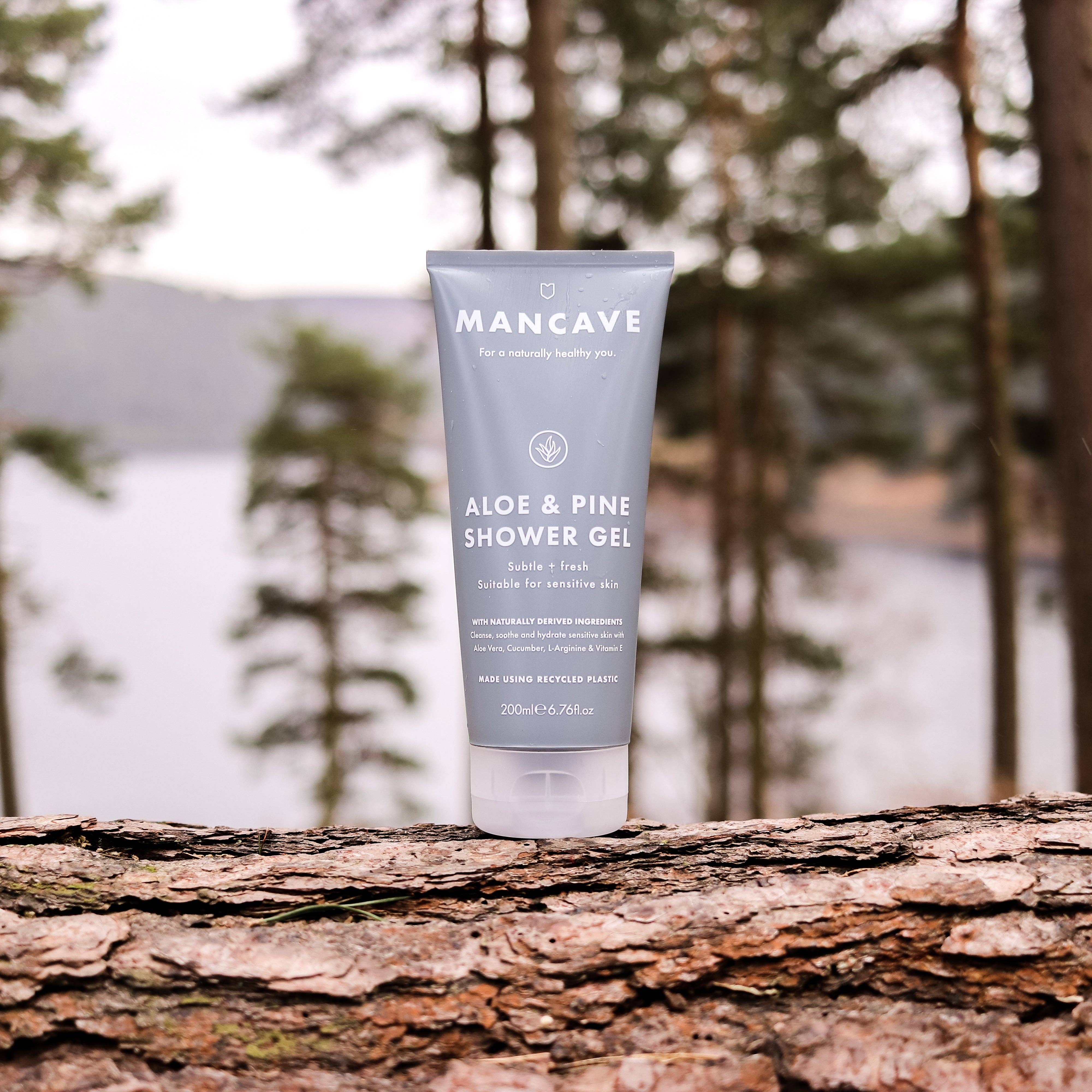 ManCave – wholesale Body cream/lotion – Mens Shower Gel | 200ml | Aloe & Pine | Sensitive Shower Care | Gift for him4