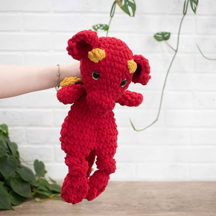 The McGarvey Workshop - Wholesale Stuffed/Plush Toy - Kids & Baby - Dragon Lovey, Crochet Stuffed Animal, Dragon Snuggler