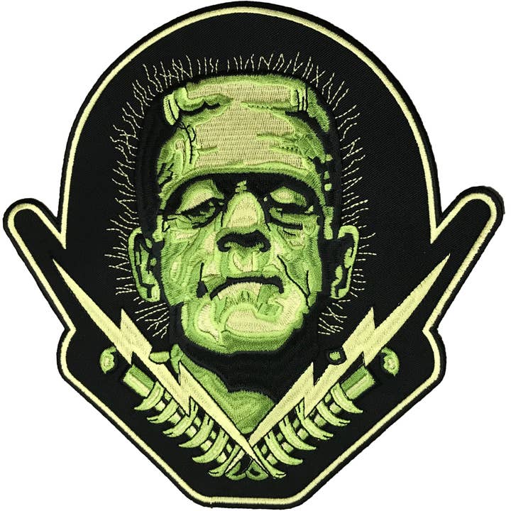 Large Frankenstein Bolts Back Patch for wholesale by Rock Rebel Shop