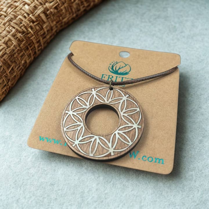 Connection - Flower of Life Inspired Necklace for wholesale by Fritz Studio