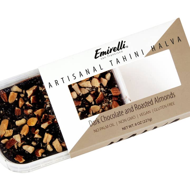 Emirelli - Wholesale Chocolate Covered Sweets - Emirelli Artisanal Tahini Halva Dessert - Dark Chocolate and2