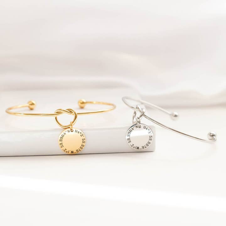 Life Prints Products – wholesale Charm/dangle bracelet – Custom Latitude Longitude Bracelet
