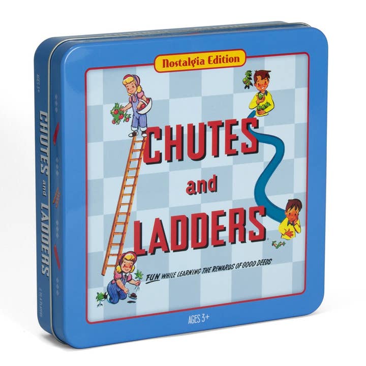 WS Game Company - Wholesale Board Game - Chutes and Ladders Nostalgia Tin