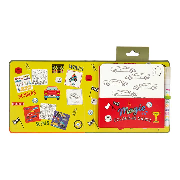 Floss and Rock - Wholesale Coloring & Activity Book - Kids & Baby - Magic Color Changing Water Cards - Cars1