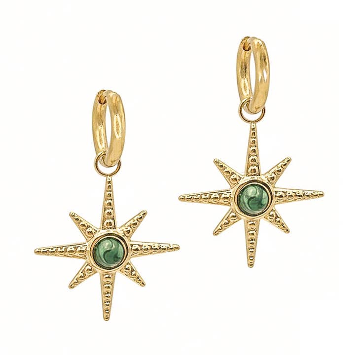 LOUIZ earrings with star pendant for wholesale by LOUIZ