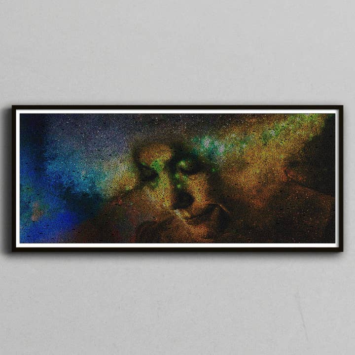 Björk Portræt, Lyrics Print - Hendes Oprindelse. for engroshandel hos Robotic Ewe