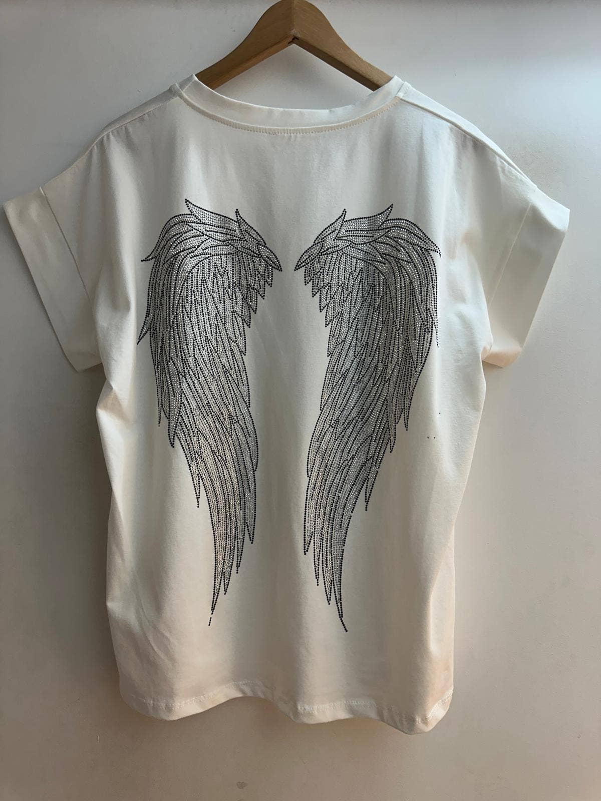 LORIANE - Wholesale Screen Printed T-Shirt - Women's - 8131A T-shirt with rhinestones1