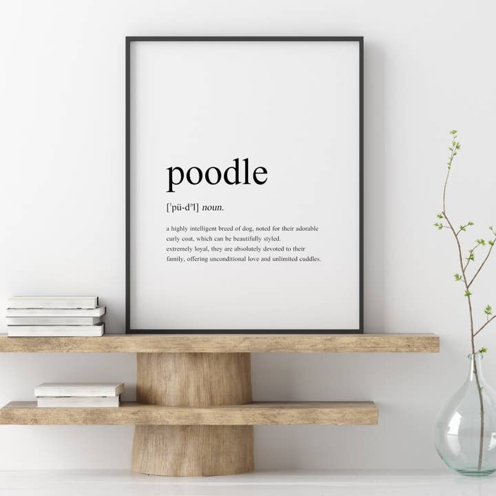 Poodle Definition Print for wholesale by Embracing Rainbows