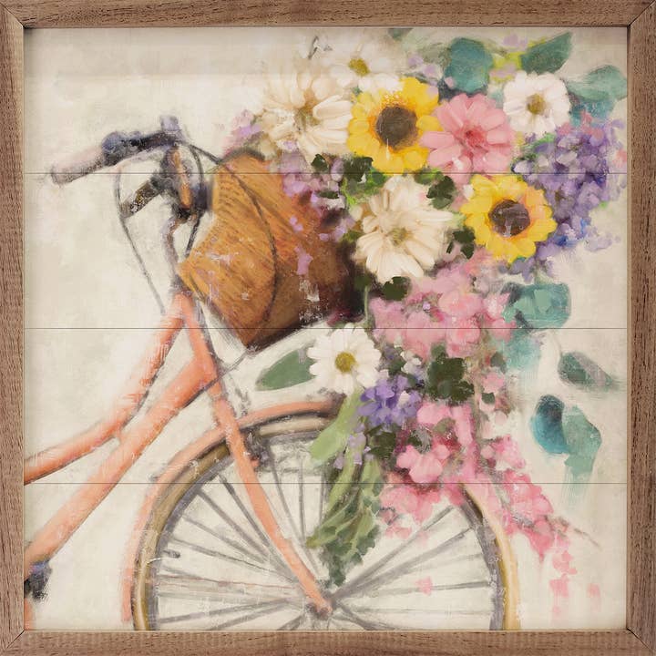 Flower Bike 2 Pink By Nina Blue for wholesale by Kendrick Home
