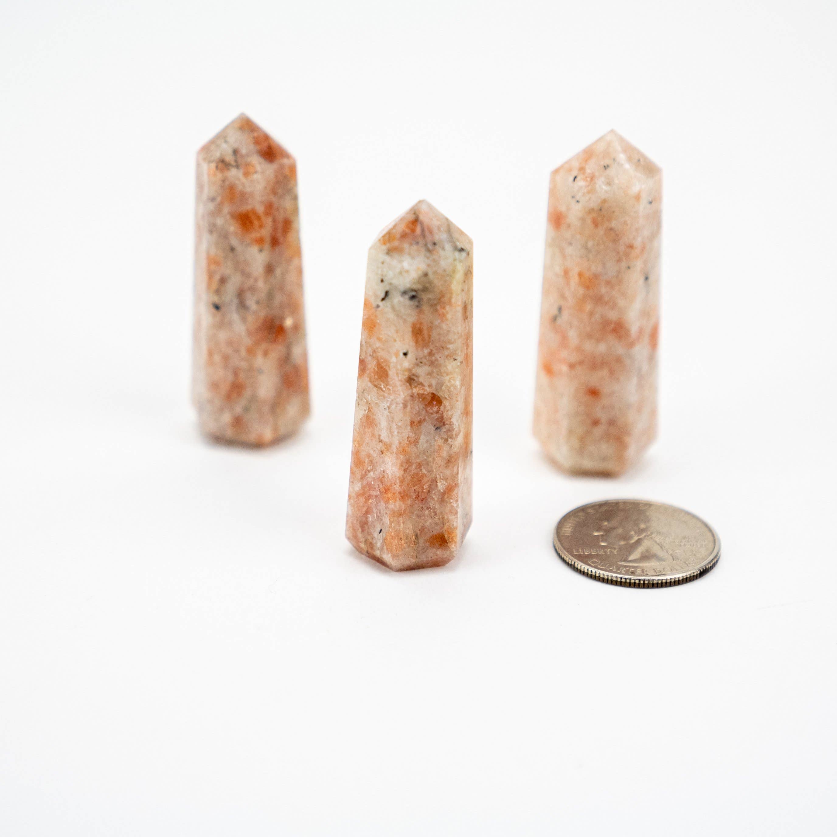 Pelham Grayson Rose - Wholesale Spiritual Stone/Crystal - Tapered Obelisk | Standing Point3