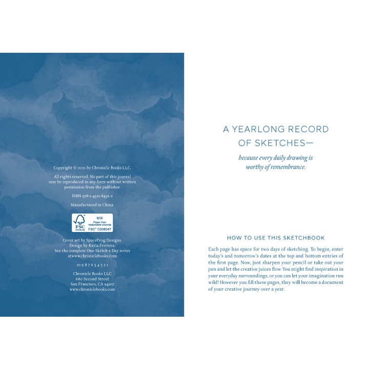 Chronicle Books - Wholesale Sketchbook/Sketchpad - Horizons One Sketch a Day4