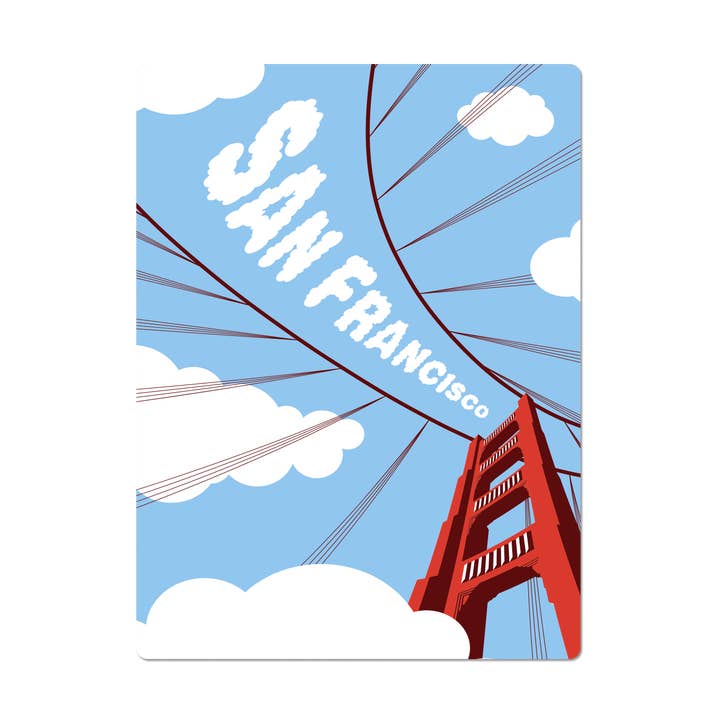 Golden Gate Bridge Sticker for wholesale by Sweet Bippy Press