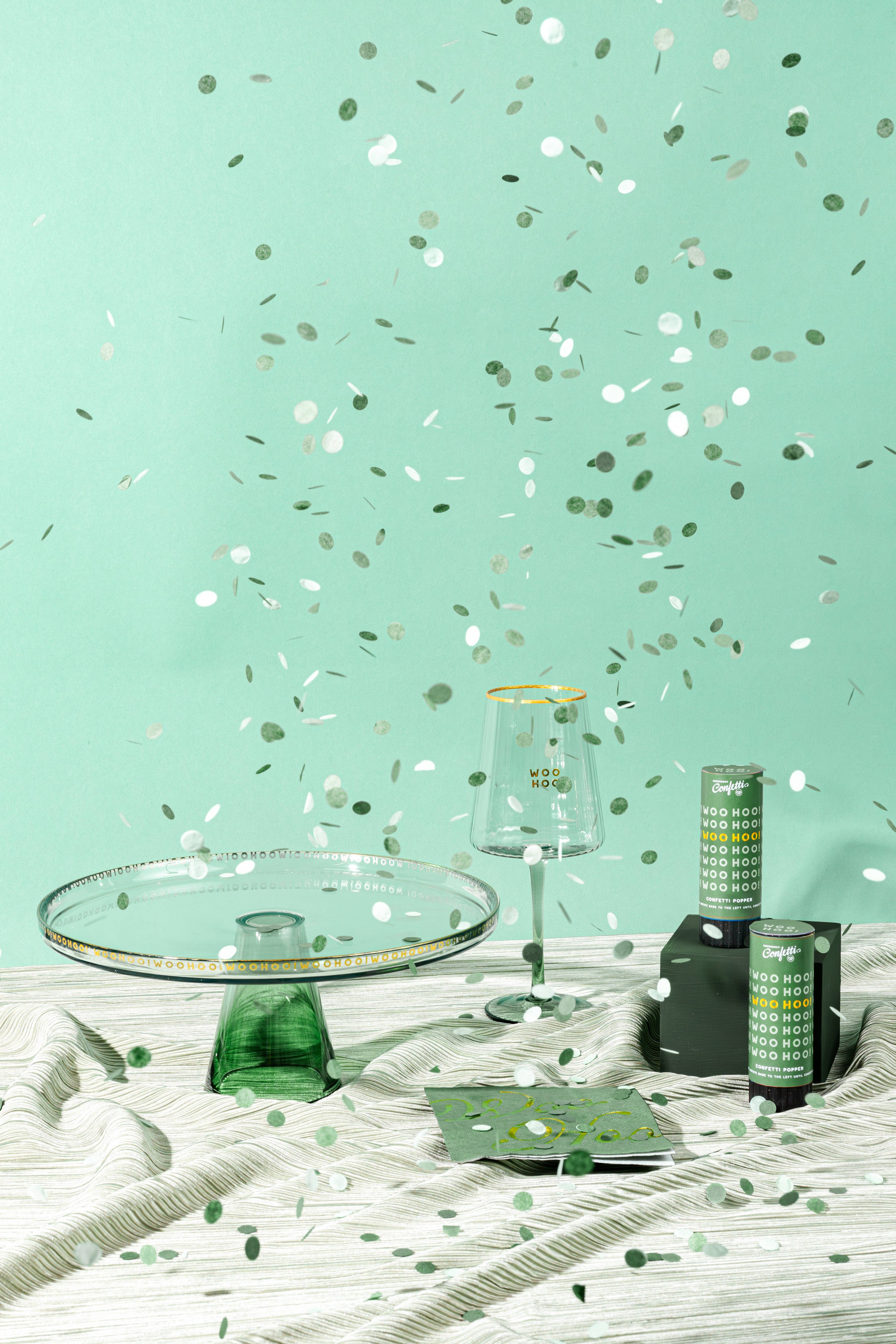 Emergency Confetti - Wholesale Wine Glass - Woo Hoo Wine Glass2