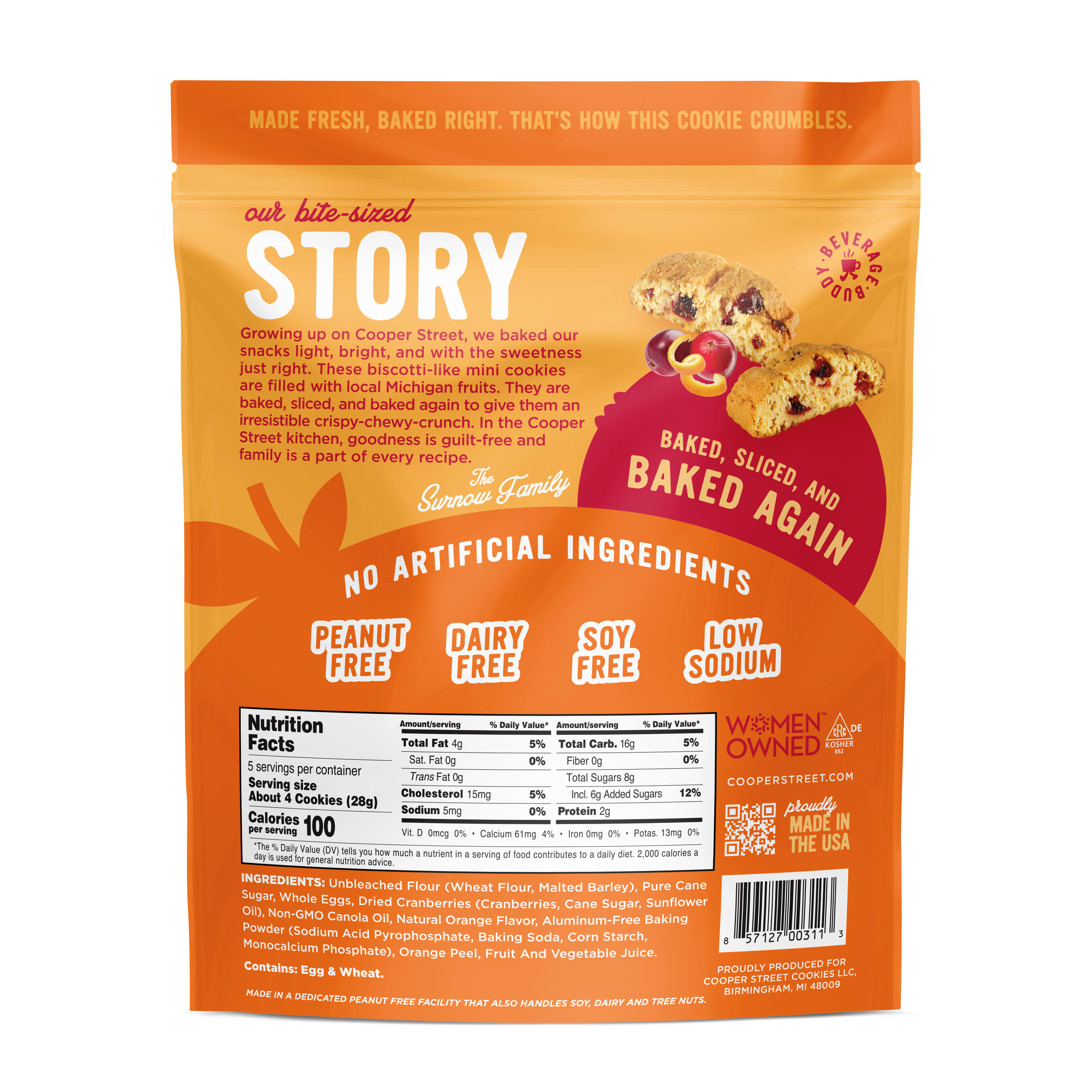 Cooper Street - Wholesale Cookie - Twice-Baked Orange Cranberry Cookies1