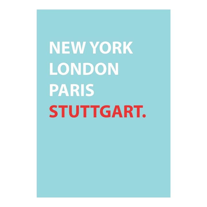 Ansichtkaart « New York Stuttgart » voor wholesale door Kaufhaus Mitte