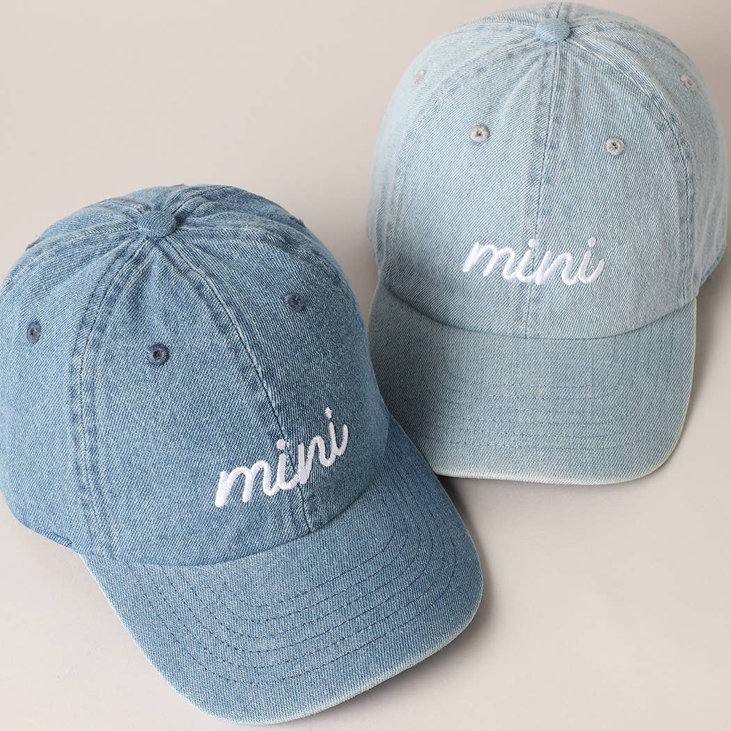Fashion City - Wholesale Baseball Cap - Kids - Mini Text Match with Dad and Mom Embroidery Cap1