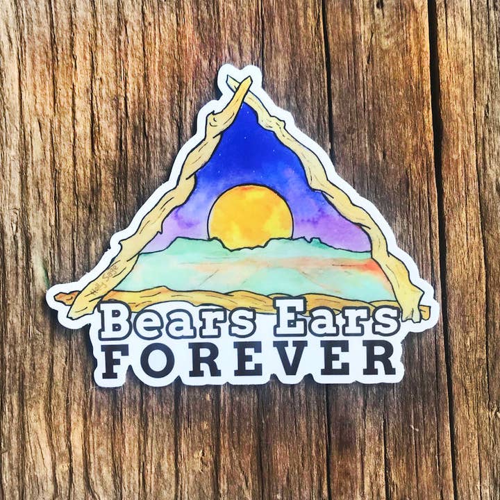 Bears Ears Forever Sticker for wholesale by Holly Sage Art
