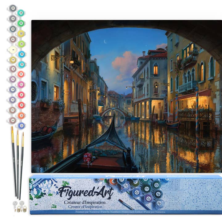 Pintura por números Visita ao Canal de Veneza por atacado de Figured'Art