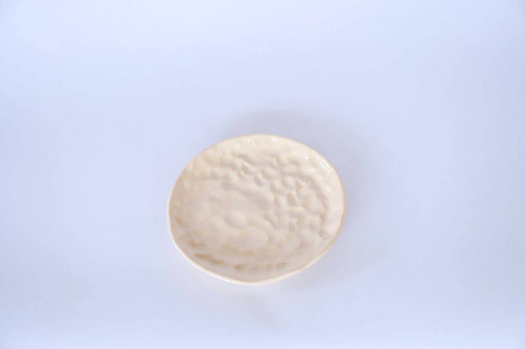 Semear - Wholesale Decorative Plate/Dish/Bowl - Bread Plate, Ecru Fingerprints