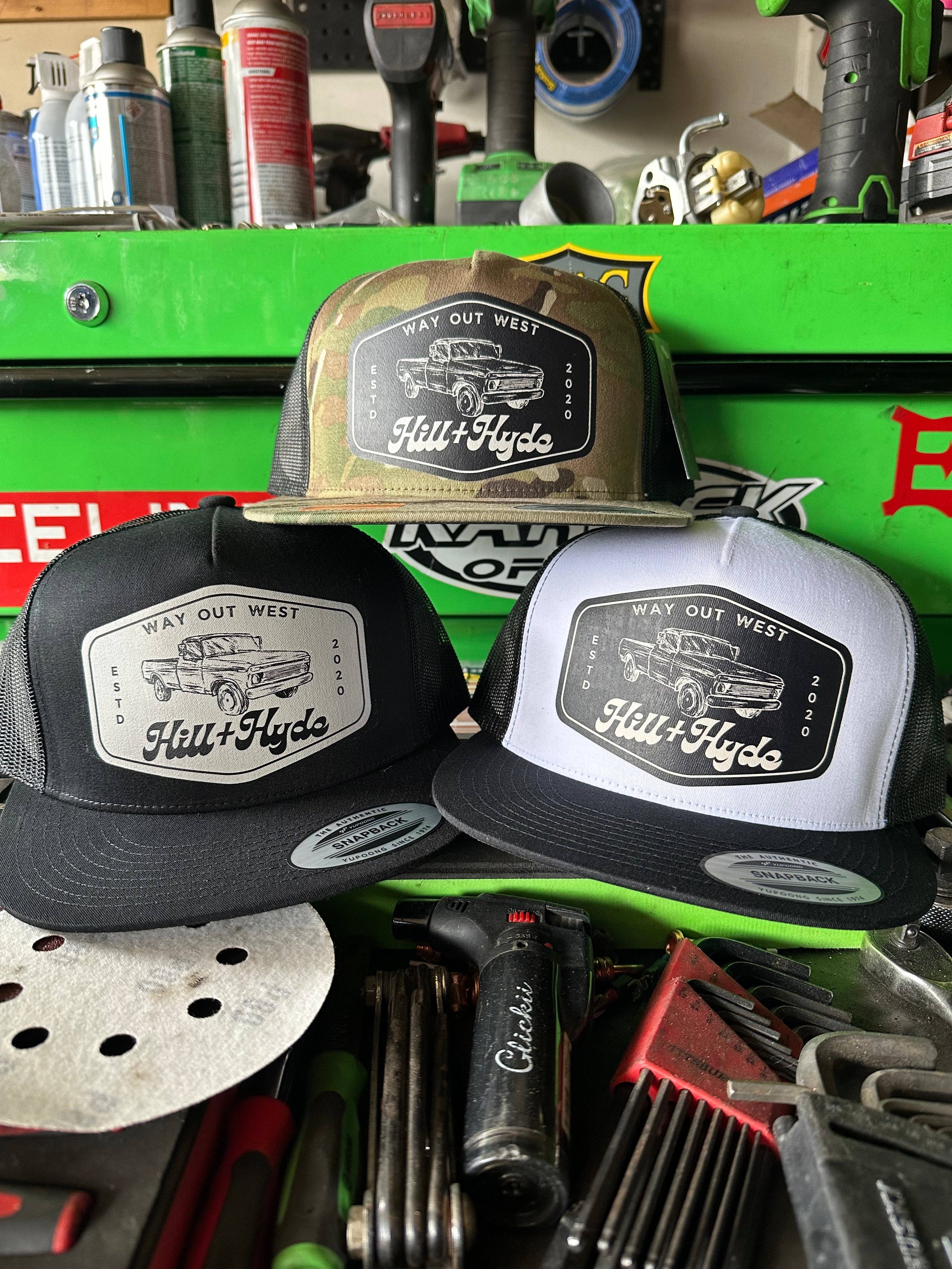 Hill + Hyde&Co - Vente Casquette de camionneur – unisexe - Casquette avec logo Hill+Hyde Truck1