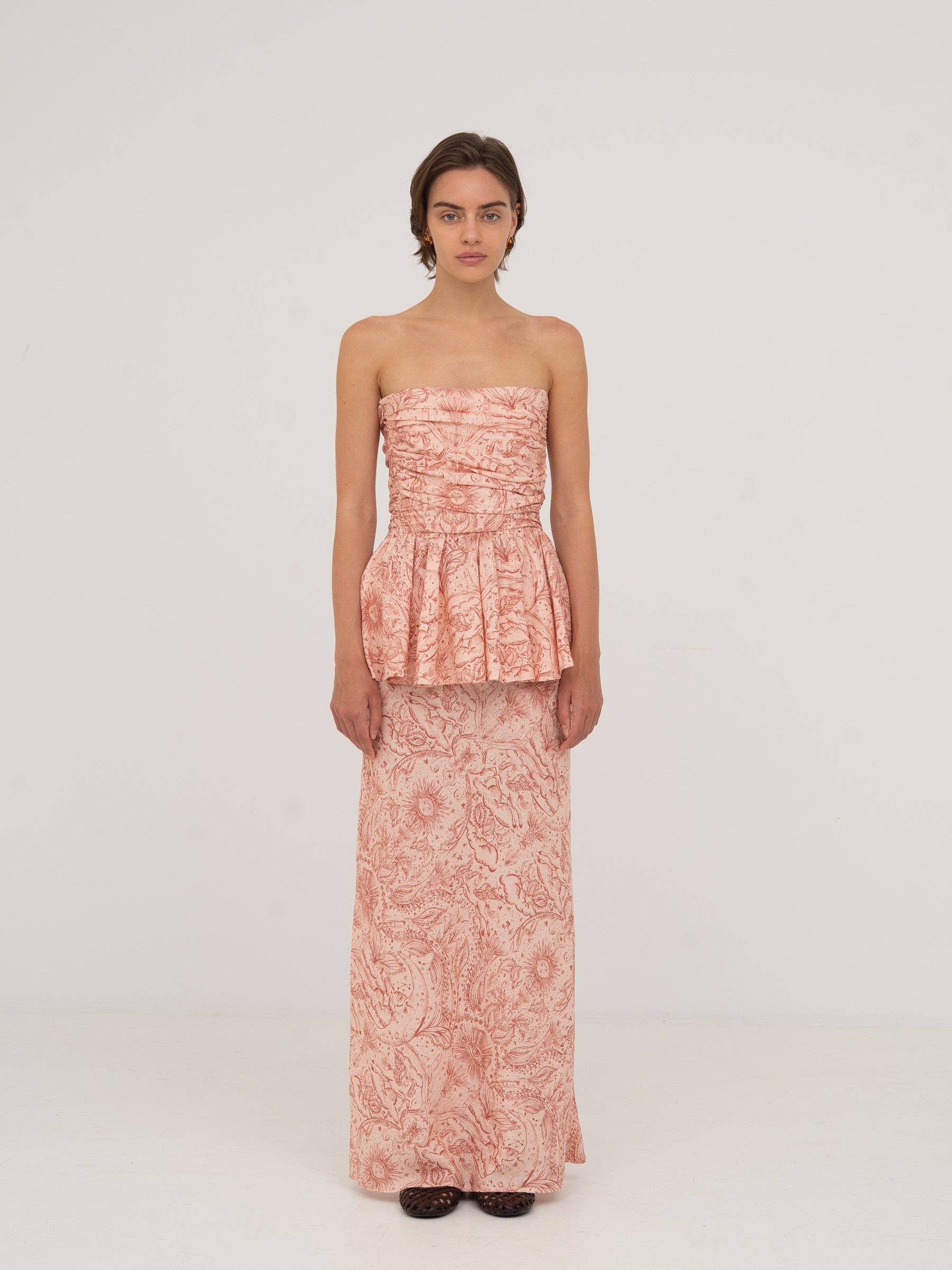 CARMEN SAYS - Wholesale Skirt - Women's - Sophia Pink Solar System-Printed Skirt2