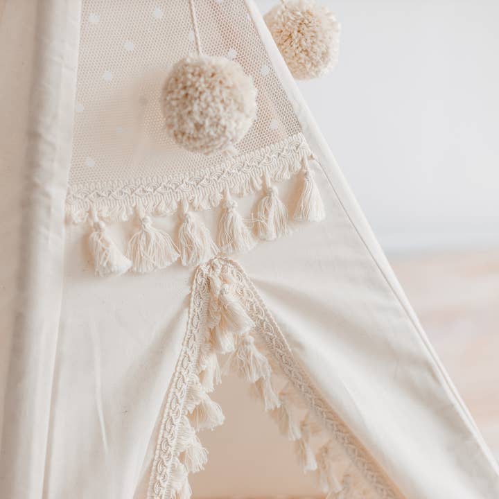 MINICAMP - Wholesale Tent - Kinderen - MINICAMP Boho kindertipi met kwastjes6