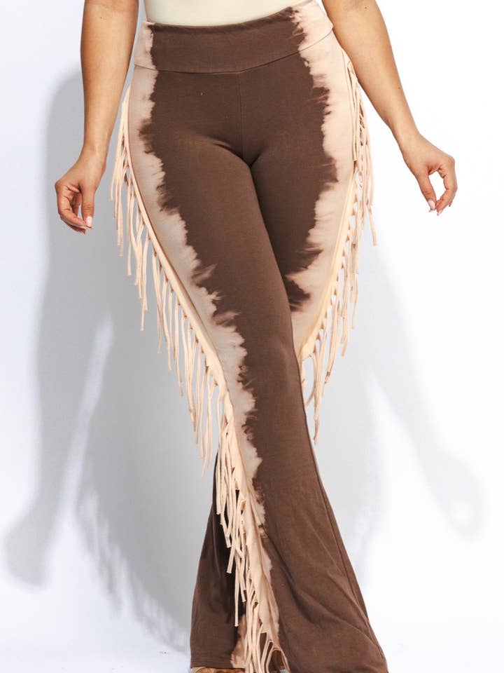 K Too - Wholesale Pants - Women's - Two tone fringe pants