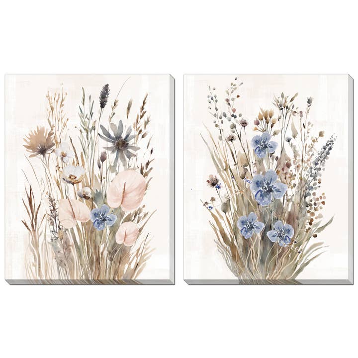 Wild Grasses Canvas Wall Art Set for wholesale by Streamline Art