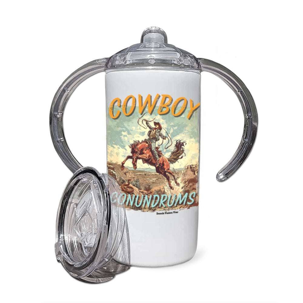 Remuda Western Wear - Wholesale Drinking Glass/Cup - Kids & Baby - Cowboy Conundrums - Infant & Toddler Western Sippy Cup Tumbler