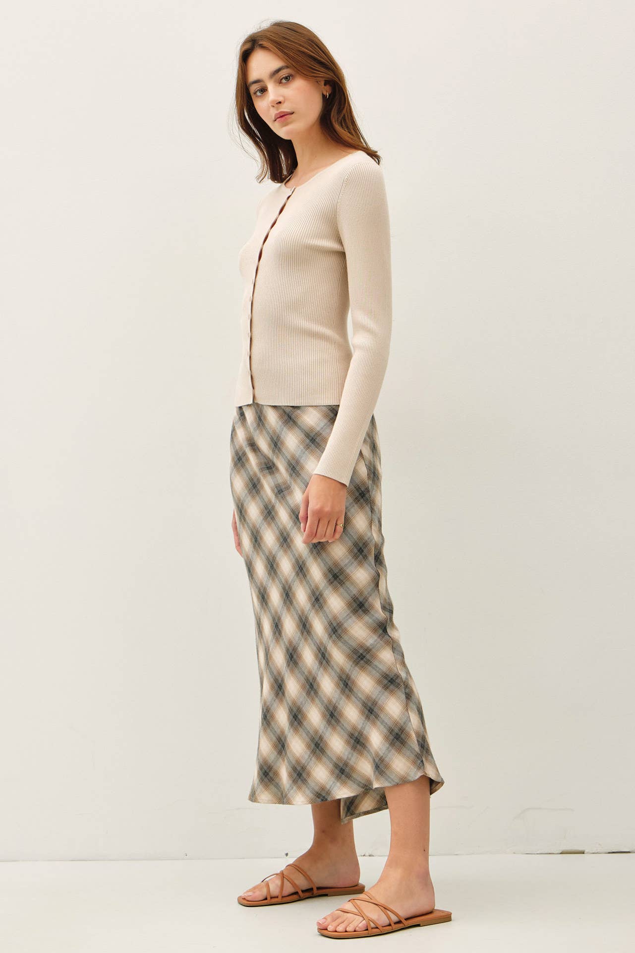 Be Cool - Wholesale Cardigan - Women's - RIBBED BUTTON UP CARDIGAN 13