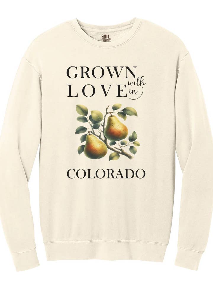 Colorado Pears Sweatshirt for wholesale by Soil Comforts
