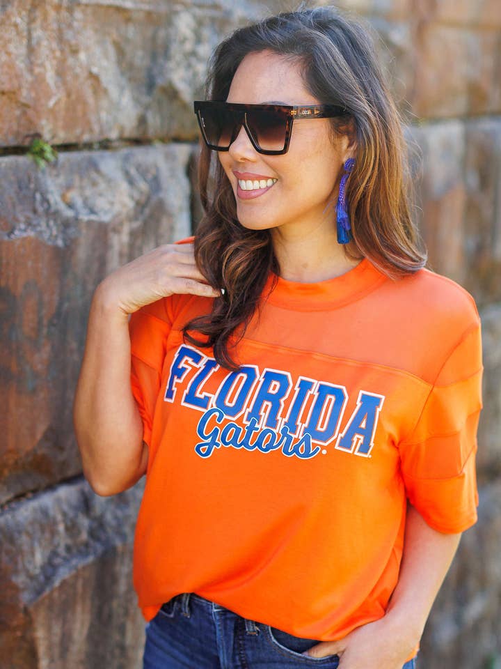Flying Colors Apparel - Wholesale Screen Printed T-Shirt - Women's - Florida Gators Avery Jersey0