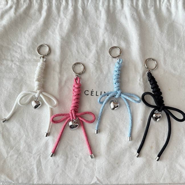 MOND HAUS - Venta al por mayor Llavero - Mujer - Orson Llavero | Encanto trenzado de cuerda con colgante de corazón2