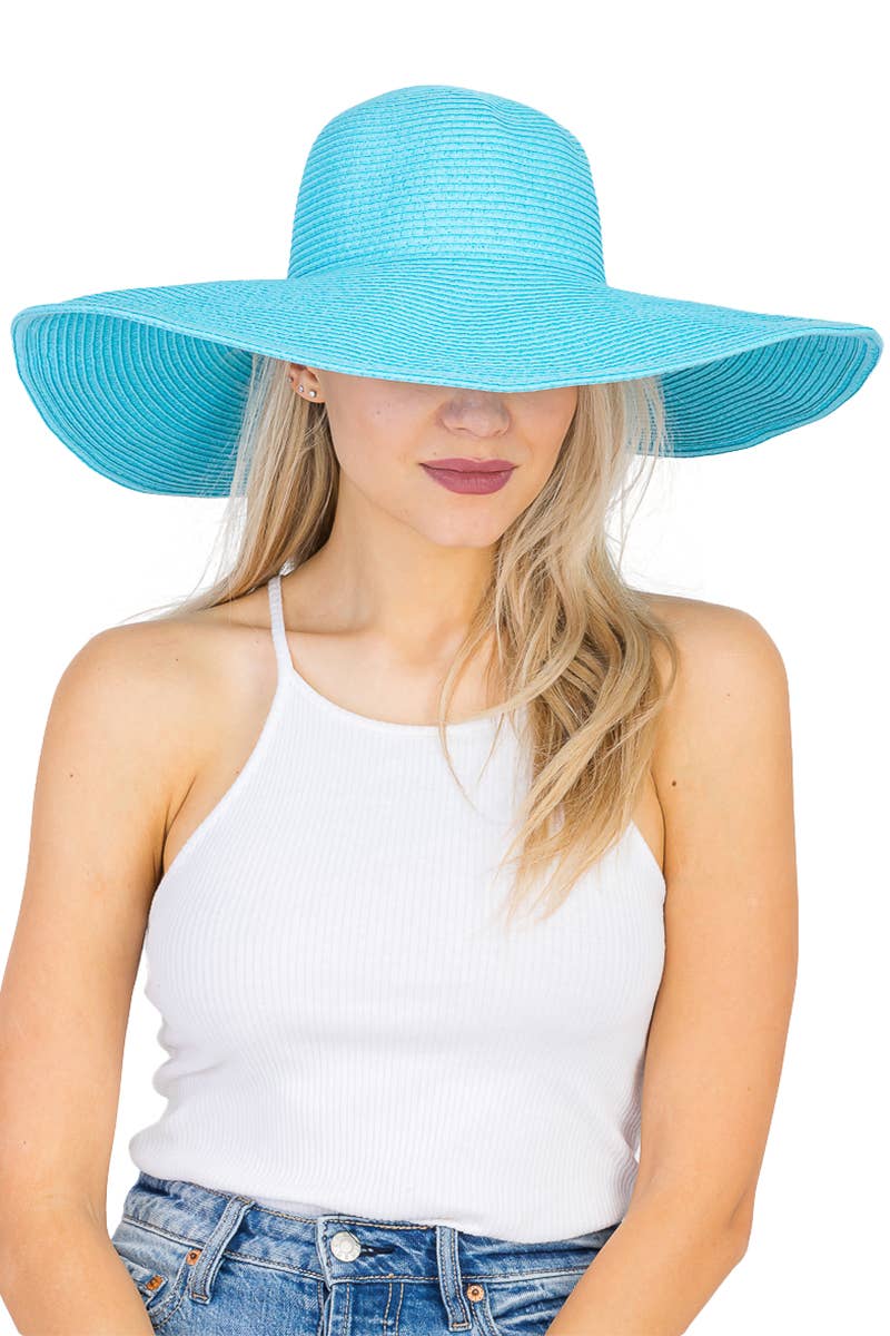 Cap Zone - Wholesale Straw Hat - Women's - Wire Brim Straw Beach Sun Hat54