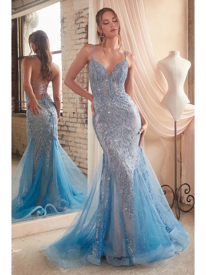 Ladivine by Cinderella Divine - Wholesale Formele jurk - Dames - Jurk met zeemeerminnenpasvorm en glinsterende versiering