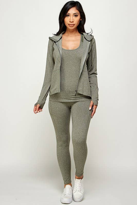 Newself Collection - Wholesale Activewear Set - Women's - ACTIVEWEAR THREE PIECE HOODIE SET8