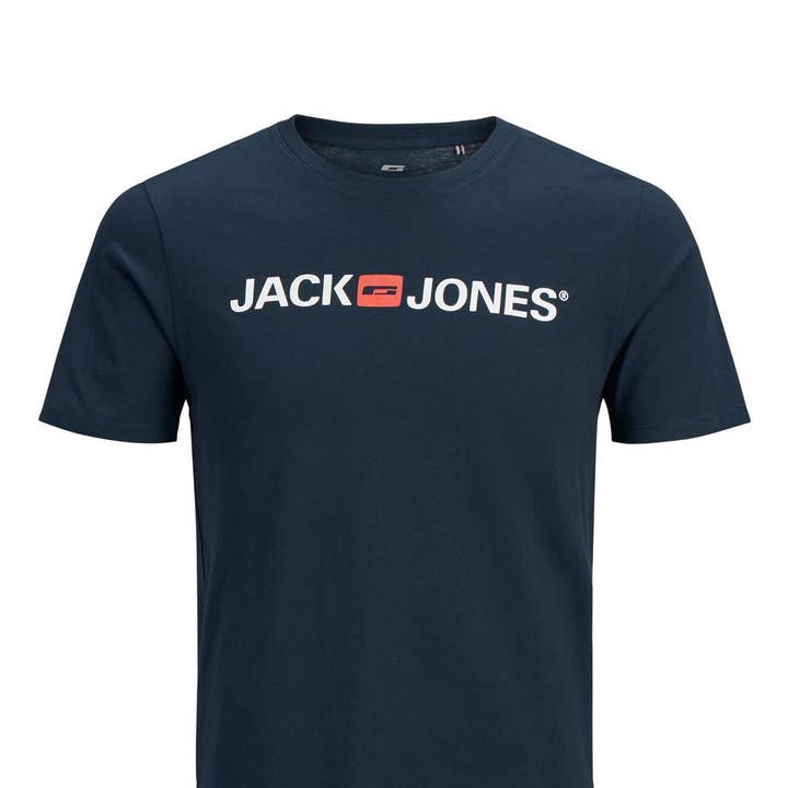 T-shirt imprimé avec logo Corp pour hommes Jack & Jones Plus pour la vente par Brooklyn Big & Tall